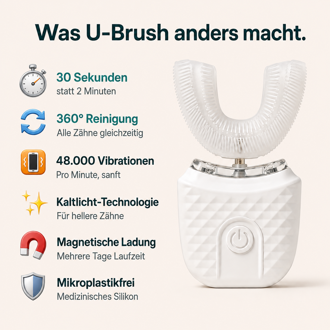 Vollautomatische U-förmige Zahnbürste